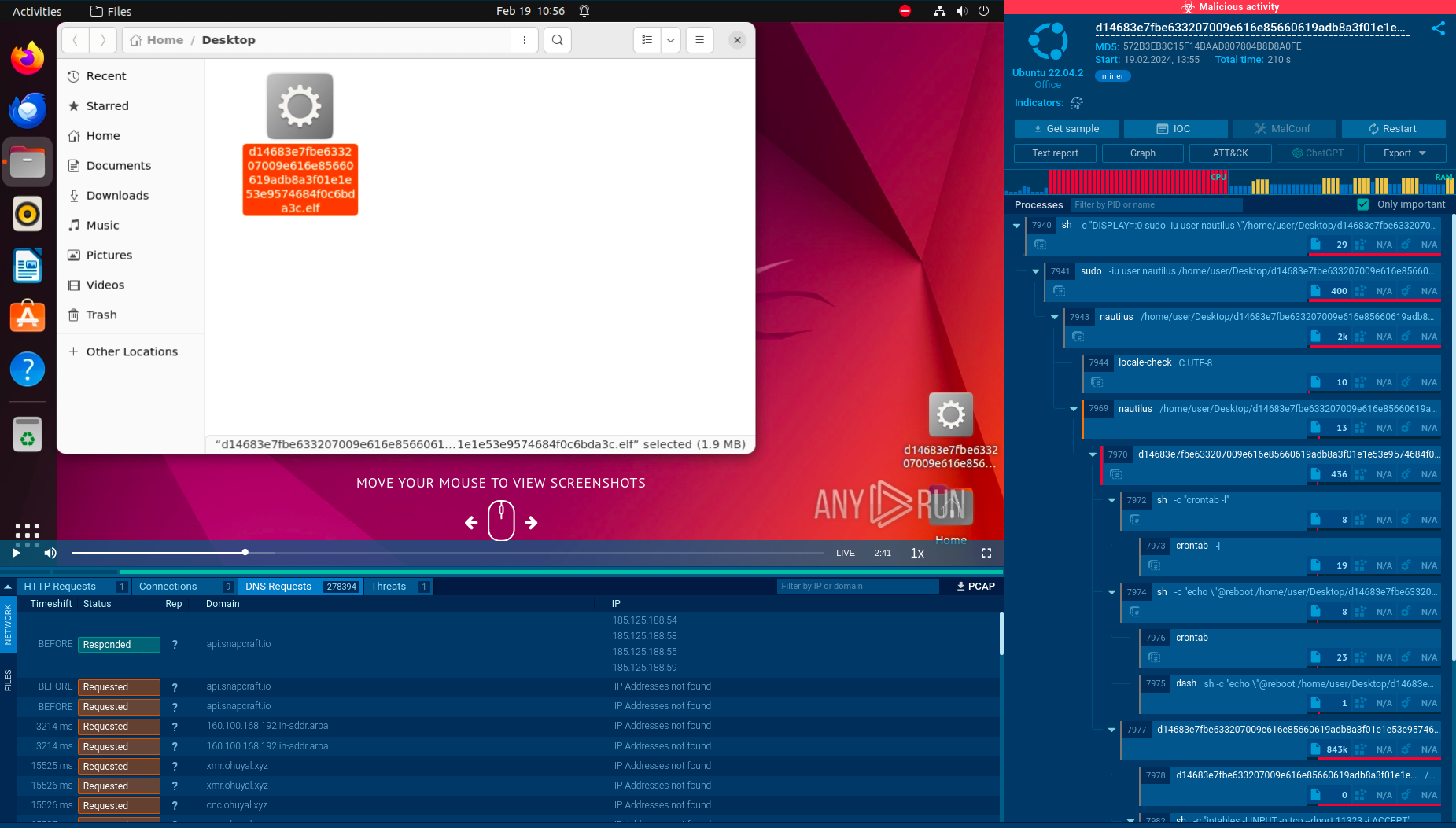 Crypto malware analysis in ANY.RUN