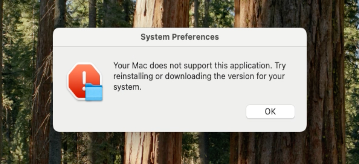 Fake error message used to disguise malicious activity